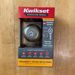 KWIKSET SMARTKEY 985 Double Cylinder Deadbolt Satin Nickel KEYED BOTH SIDES